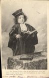 VINTAGE POSTCARD Fantaisie Child Lawyer Judges justice