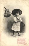 VINTAGE POSTCARD Fantasy Child the small Militaria deserter
