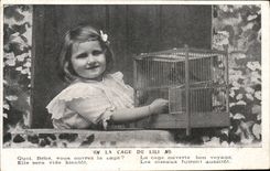 CPA Fantaisie Enfant La cage de Lili Oiseau