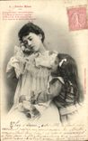 VINTAGE POSTCARD Fantasy Woman and Child Small mother