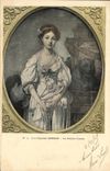 CPA Fantaisie Femme Greuze La cruche cassee