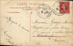 CPA Fantaisie Femme Violette