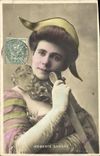 VINTAGE POSTCARD Fantasy Woman Roberte Pike perch