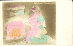 CPA Fantaisie Femme Grafin Frieda Wagen Hohenthal