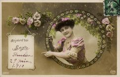 CPA Fantaisie Femme Sainte Pauline