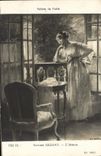 CPA Fantaisie Femme Edouard Gelhay L attente Salons Paris