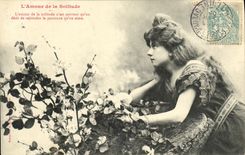 CPA Fantaisie Femme L amour de la solitude