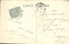 CPA Fantaisie Femme Origine du mouchoir de poche