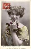CPA Fantaisie Femme Cerises