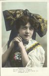 CPA Fantaisie Femme Alsace Folklore Costume