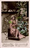 CPA Fantaisie Femme Rouet