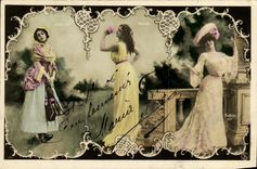 CPA Fantaisie Femme Cavalieri Toldeo Devere