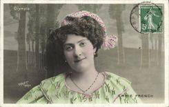 CPA Fantaisie Femme Emmie French Olympia Paris