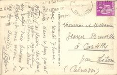 VINTAGE POSTCARD Caen L Church Holy Saver L Staircase