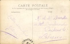 VINTAGE POSTCARD Caen View Train station Train