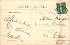 VINTAGE POSTCARD Caen Boulevard Saint Pierre Kiosk of electric Trams