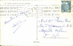 MODERN CARD Caen entered of the Coach station