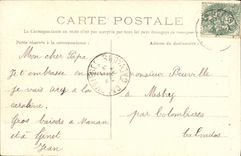 VINTAGE POSTCARD Caen Hotel Duval de Mondrainville Court of the Currency