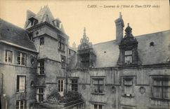 VINTAGE POSTCARD Caen Attic windows of L Hotel of Than