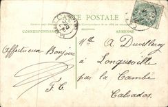 VINTAGE POSTCARD Caen Old Hotel of Low Valois Relief of Court