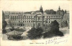 VINTAGE POSTCARD Caen Town hall
