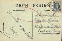 VINTAGE POSTCARD Caen L Town hall and Public garden