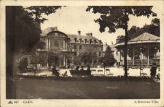 VINTAGE POSTCARD Caen L Hotel City