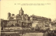 VINTAGE POSTCARD Caen Hotel God and L church of the Trinity abbey to the Ladies