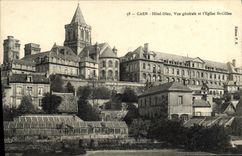VINTAGE POSTCARD Caen Hotel God View and L Church St Gilles
