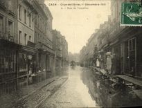 VINTAGE POSTCARD Caen Inonde December 31st  1925 Crue January 1st  1926 of L Decorates Street of Vaucelles