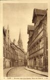 VINTAGE POSTCARD Caen Court of the House of Quatrans Street of Jail