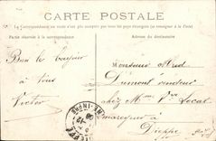 VINTAGE POSTCARD Caen the Statue of Louis XIV