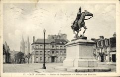 VINTAGE POSTCARD Caen Rules of Duguesclin and Abbaye to the Men