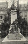 VINTAGE POSTCARD Caen Monument of Demolombe Places Republic