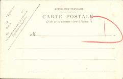 VINTAGE POSTCARD Caen the statue of Louis XIV the College and L abbey with the men