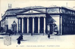 VINTAGE POSTCARD Caen the Law courts Greek style neo a peristyle has columns