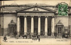 VINTAGE POSTCARD Caen Law courts good animation