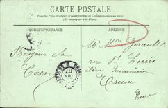 VINTAGE POSTCARD Caen Law courts and Place St Saver