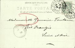 VINTAGE POSTCARD Caen Law courts and Place Saint Saver