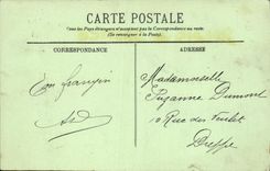 VINTAGE POSTCARD Caen Law courts and the Statue of Louis XIV