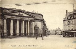 VINTAGE POSTCARD Caen Fontelle Places and Saint Saver