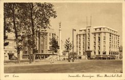 VINTAGE POSTCARD Caen Immeubles Beausejour Places Foch Marshal