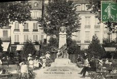 VINTAGE POSTCARD Caen Places Republic Children