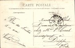 VINTAGE POSTCARD Caen Places Republic Children