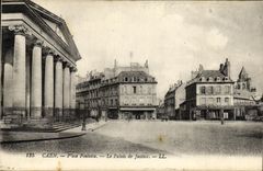 VINTAGE POSTCARD Caen Places Fontette the Palate of Justice