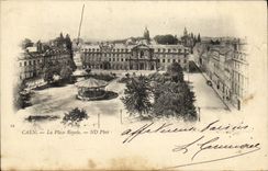 VINTAGE POSTCARD Caen the Royal Place