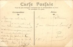 VINTAGE POSTCARD Caen the Place Holy Saver and the statue D Elie de Beaumont