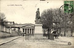 VINTAGE POSTCARD Caen the Place of the Park