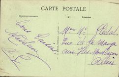 VINTAGE POSTCARD Caen Panoramic View of the Public garden of the Place of the Republic and L Town hall