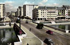 CPSM Caen the Churchill Bridge and L Avenue of June 6th